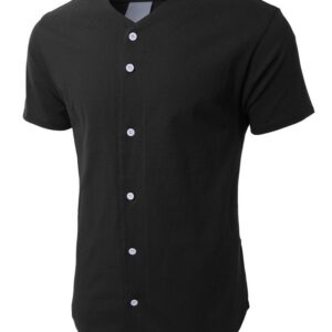 plain black baseball jersey